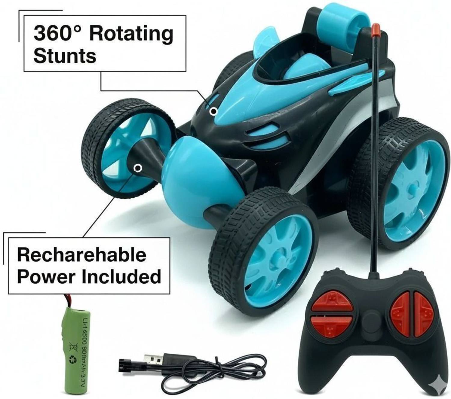 COMERCIO 360° Rotating Remote Control Stunt Vehicle - Image 2