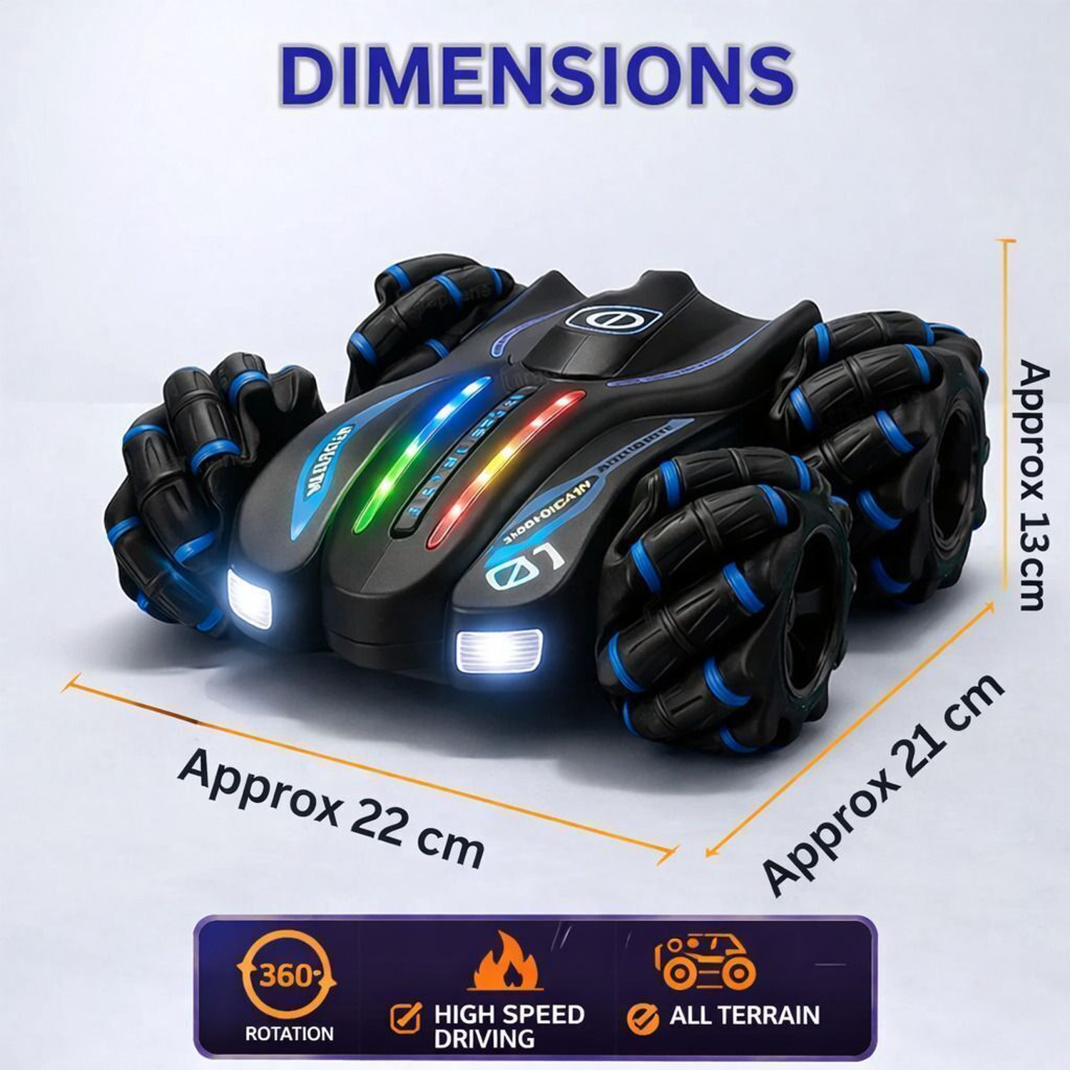 Image of MEMOBEES Remote Control Double Smoke 360Drifter | Stunt Racing Car