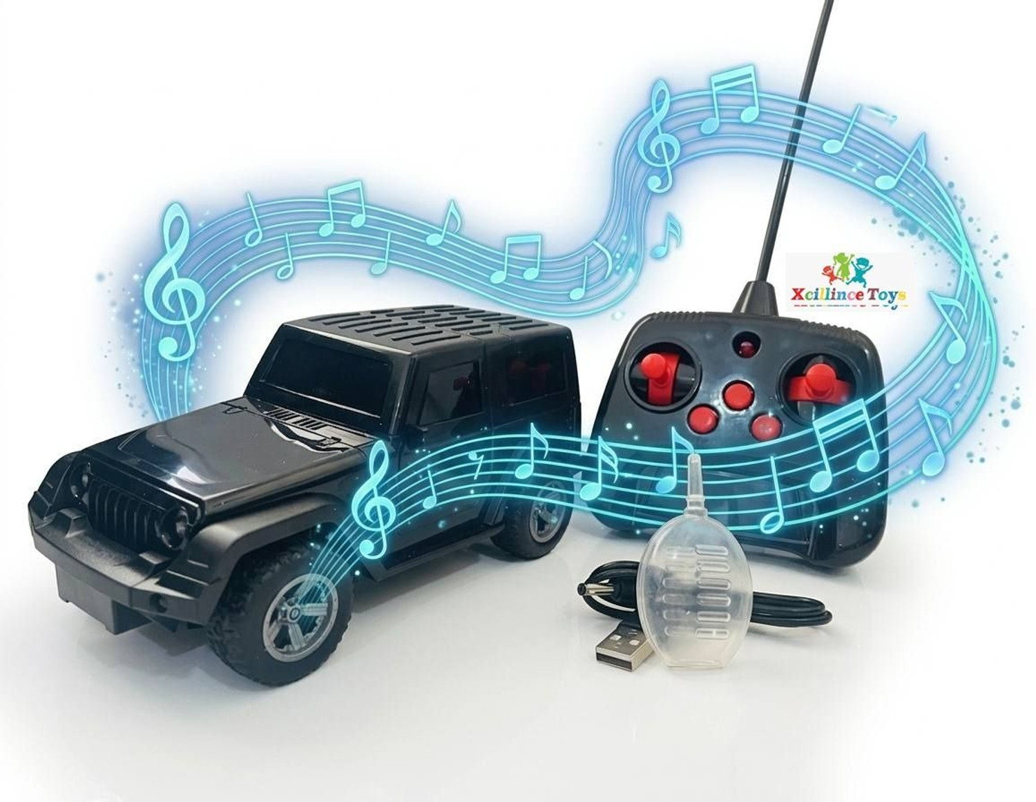 Image of Xcillince Toys Smoke RC Car with LED Lights, Rechargeable Battery, High Speed Control
