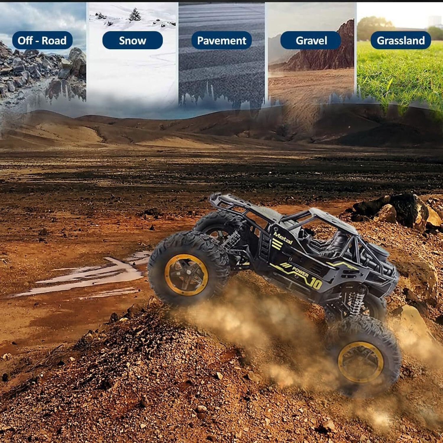 Image of JoyAura 4x4 Crawler Remote Control Car Crawler RC Car Big Size Off Road Rock Crawler