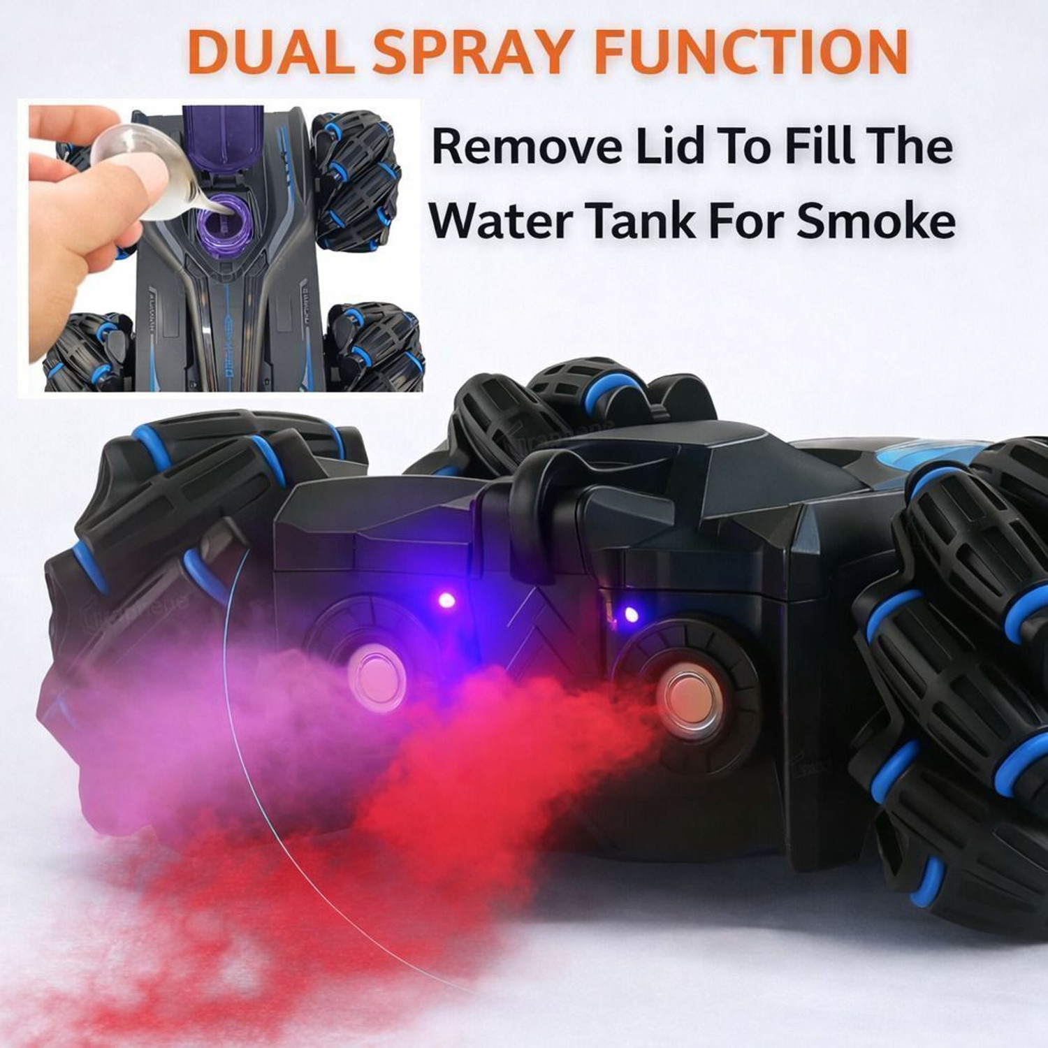 Image of MEMOBEES Remote Control Double Smoke 360Drifter | Stunt Racing Car