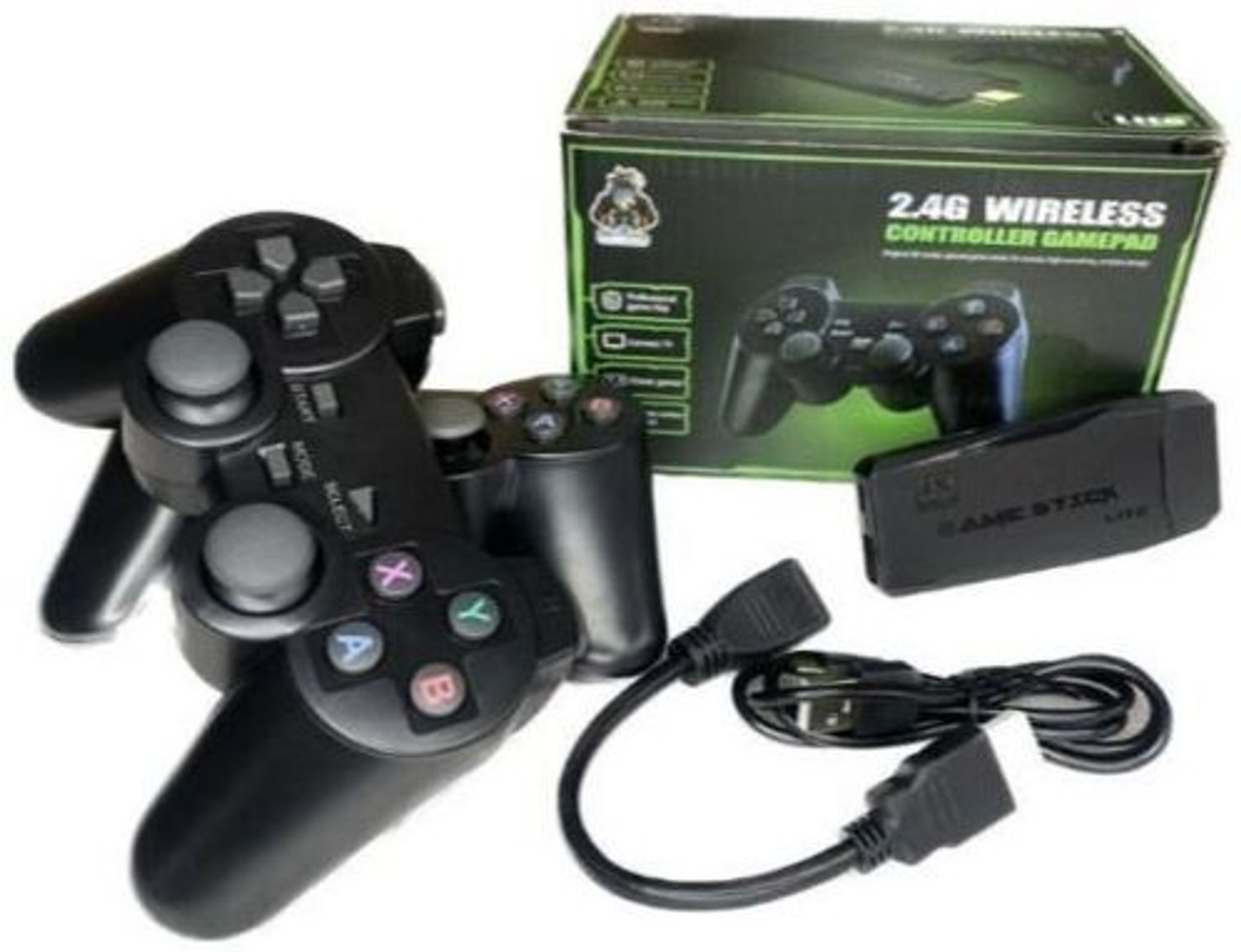 Image of roxfire M8 4K Stick 20000+ 64 GB with 15 Emulators, Super Mario, Crash Wi-fi Gamepad