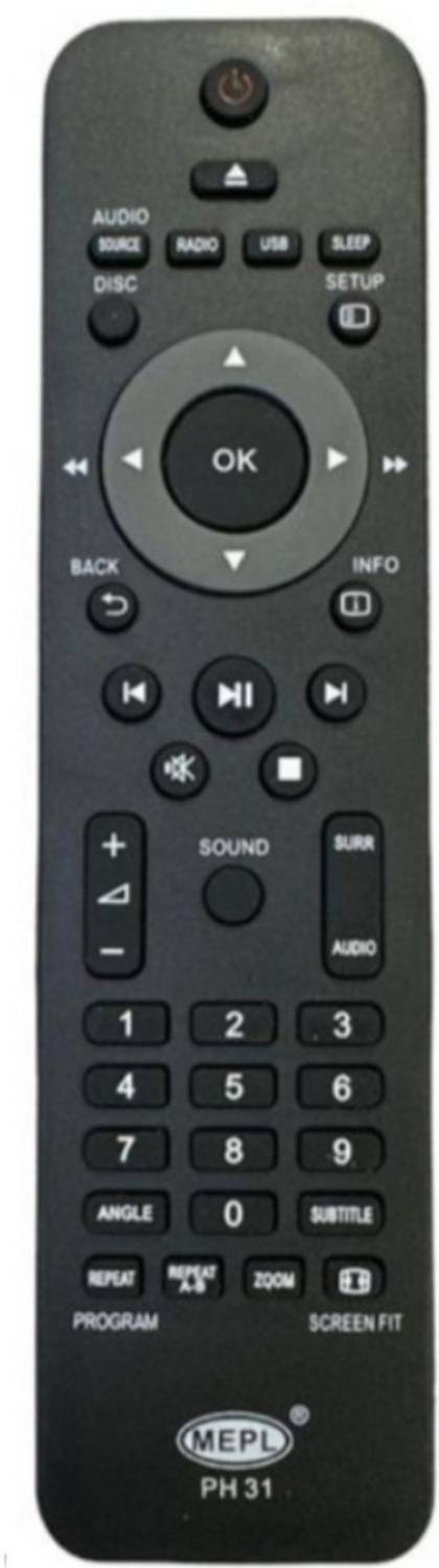 Ethex Remote Compatible for Philips DVD & Home theatre Sound system Remote New TvR-126 (Same remote Only will work)(before buy check all images) Remote Controller
