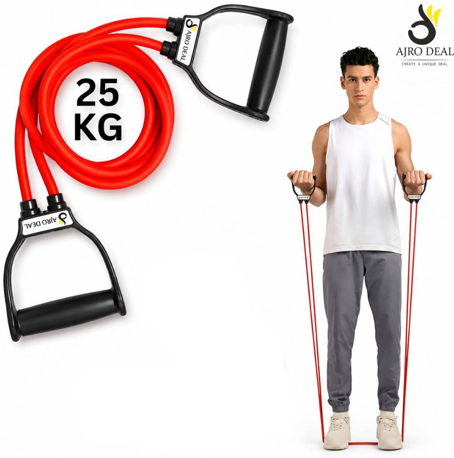 AJRO DEAL Toning Double Resistance Tube - Image 1