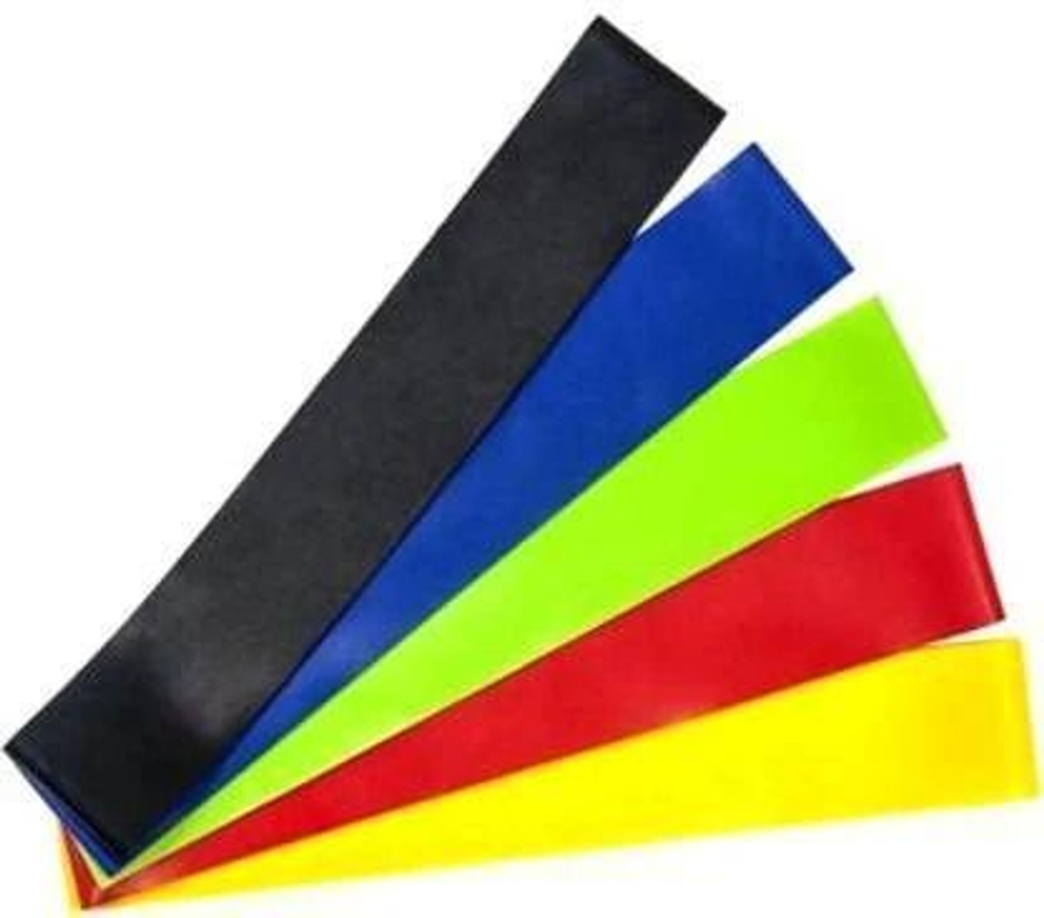 Image of Athlian FK Loop Bands Set Of 5, 12-inch Premium Workout Loop Band Yoga Physical Therapy Resistance Tube (Multicolor)