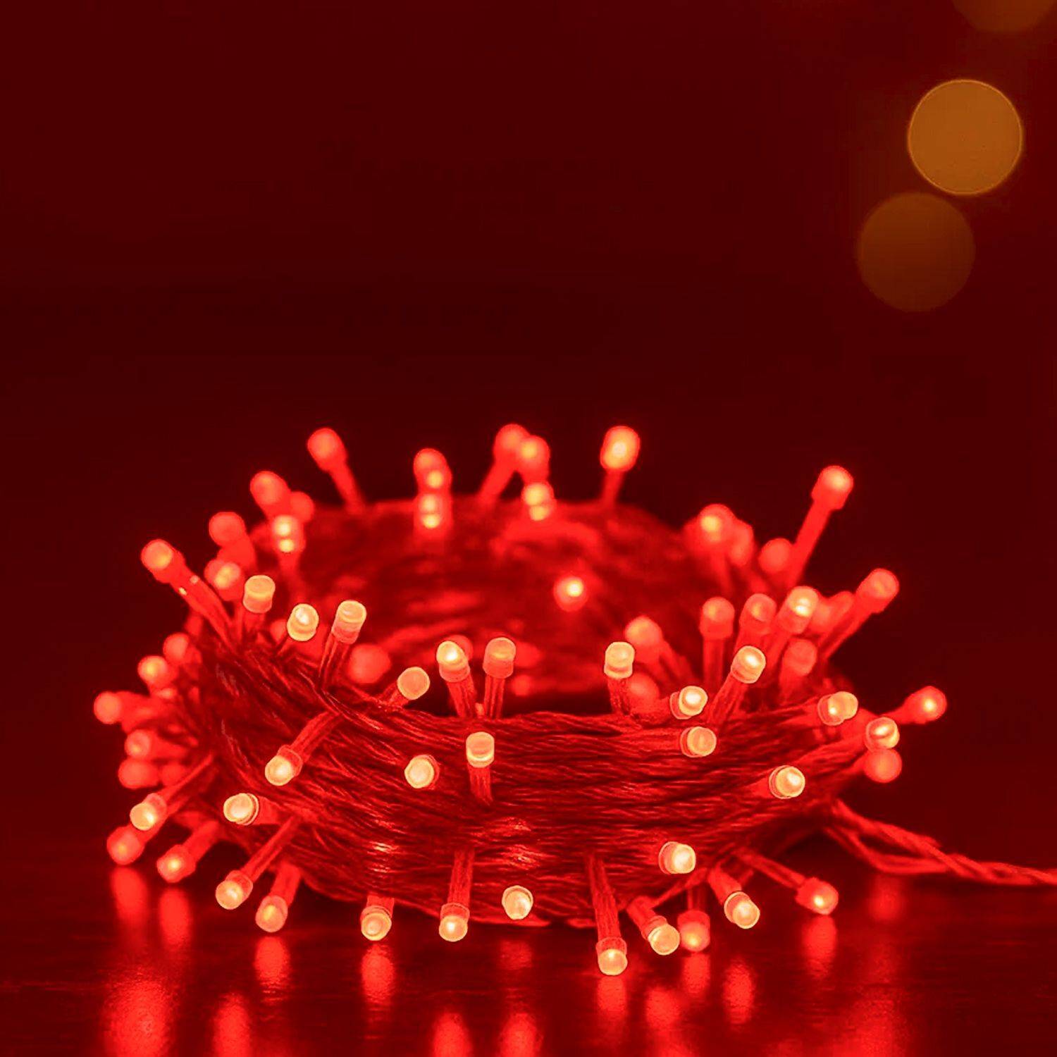 MPROW 34 LEDs 10 m Red Steady String Rice Lights (Pack of 2)