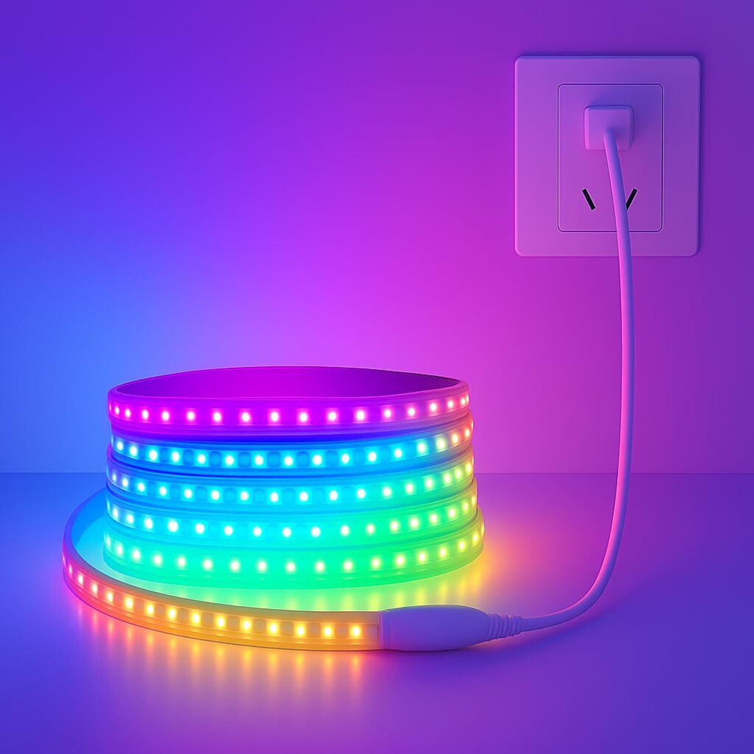 Image of circisun 1200 LEDs 10 m Multicolor Steady Strip Rice Lights