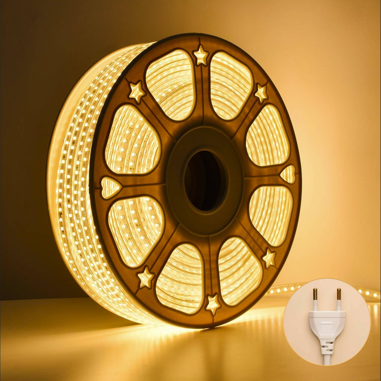 MPROW 1200 LEDs 10m Yellow Rice Lights - Image 1