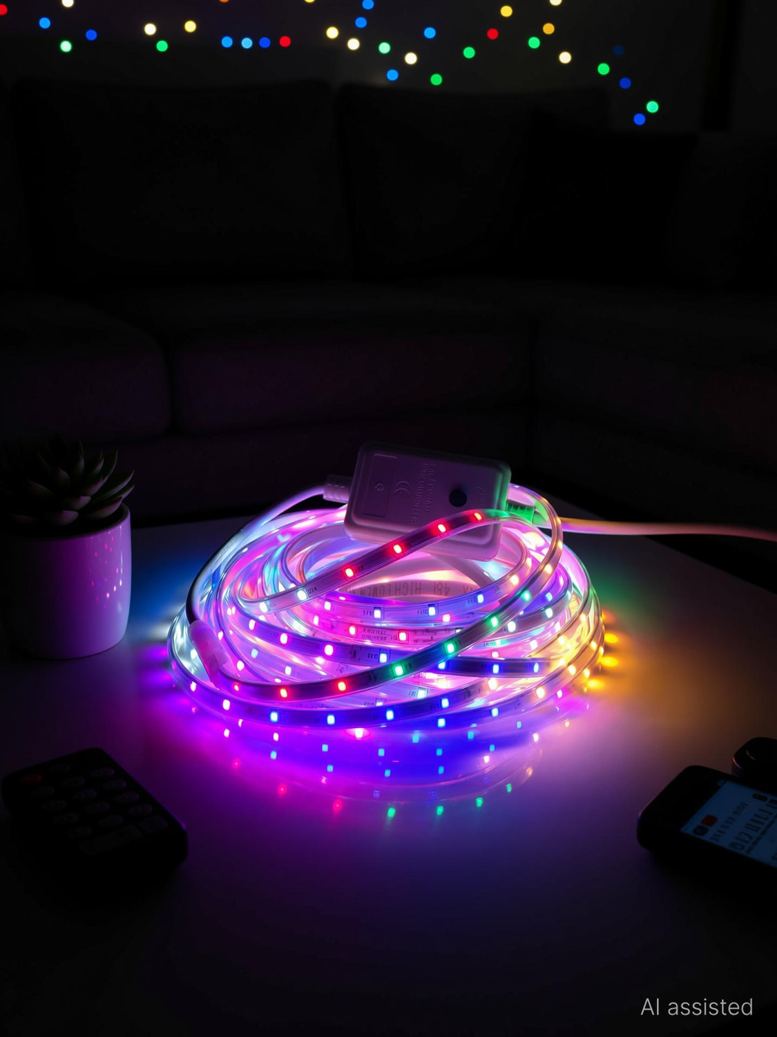 Image of 33 Foot 10M Rope Light Waterproof High Brightness For Indoor /Outdoor Use 1200 LEDs 10 m Multicolor Steady Strip Rice Lights