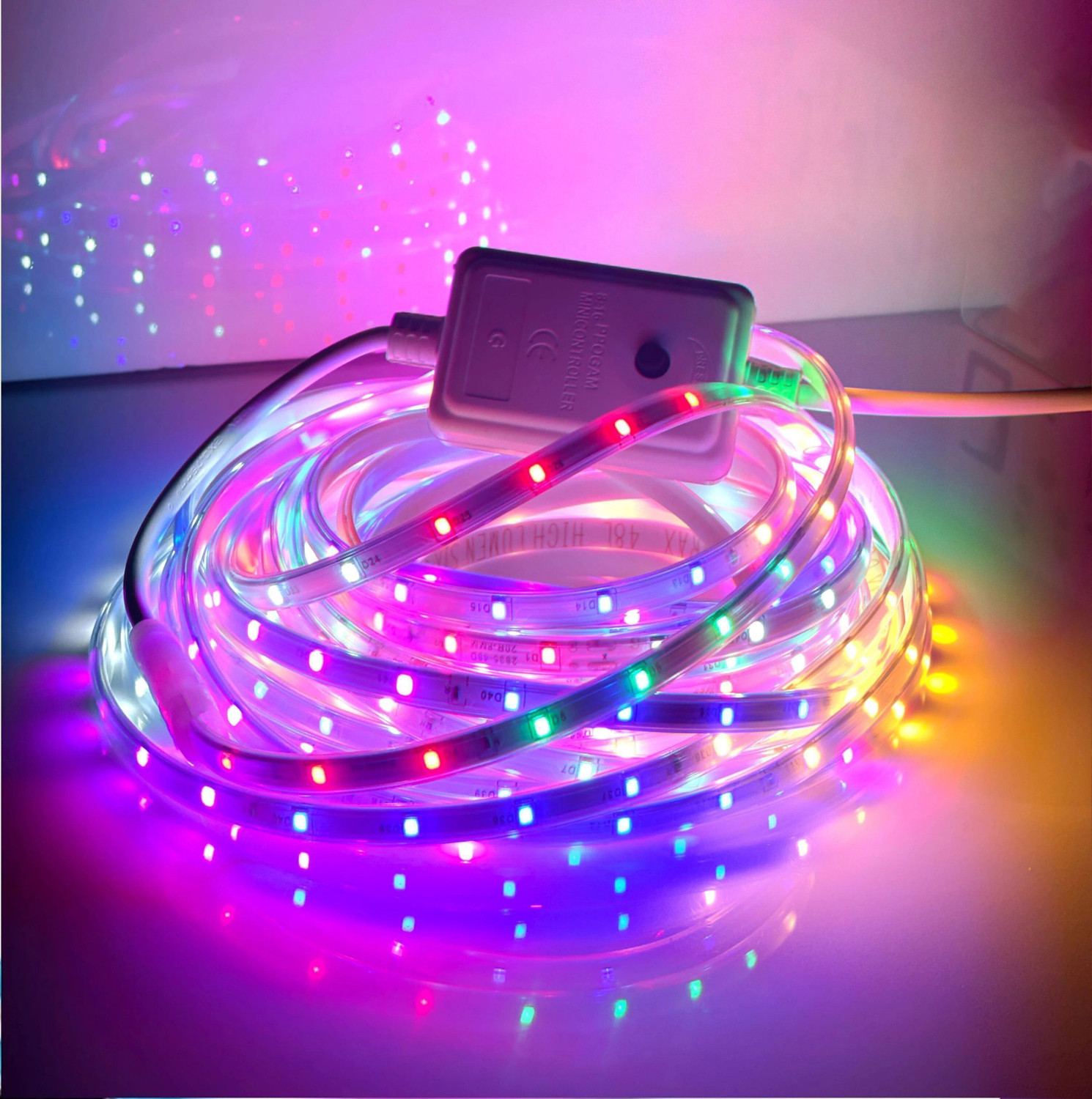 Image of 33 Foot 10M Rope Light Waterproof High Brightness For Indoor /Outdoor Use 1200 LEDs 10 m Multicolor Steady Strip Rice Lights