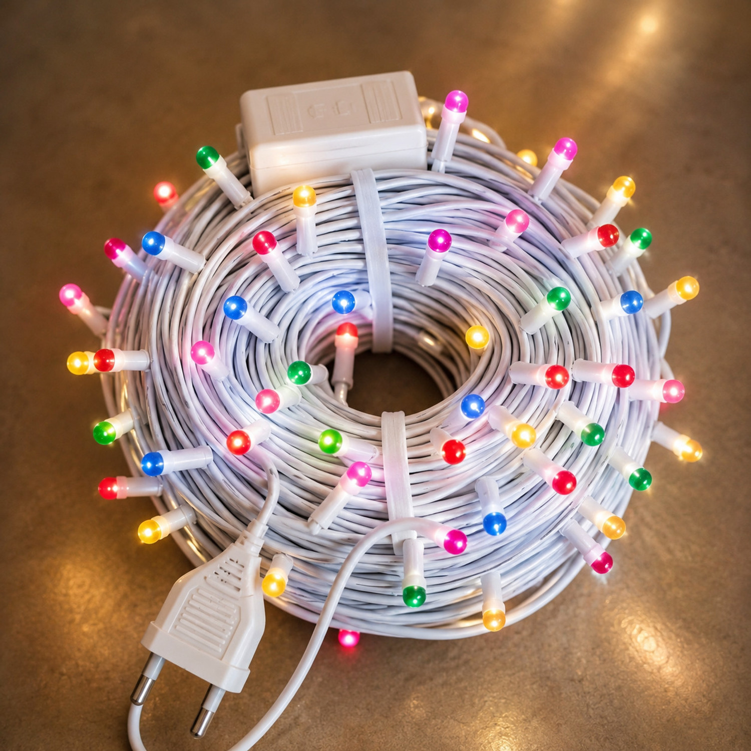 Image of Perikam 60 LEDs 11.25 m Multicolor Color Changing, Flickering, Steady String Rice Lights (Pack of 1)