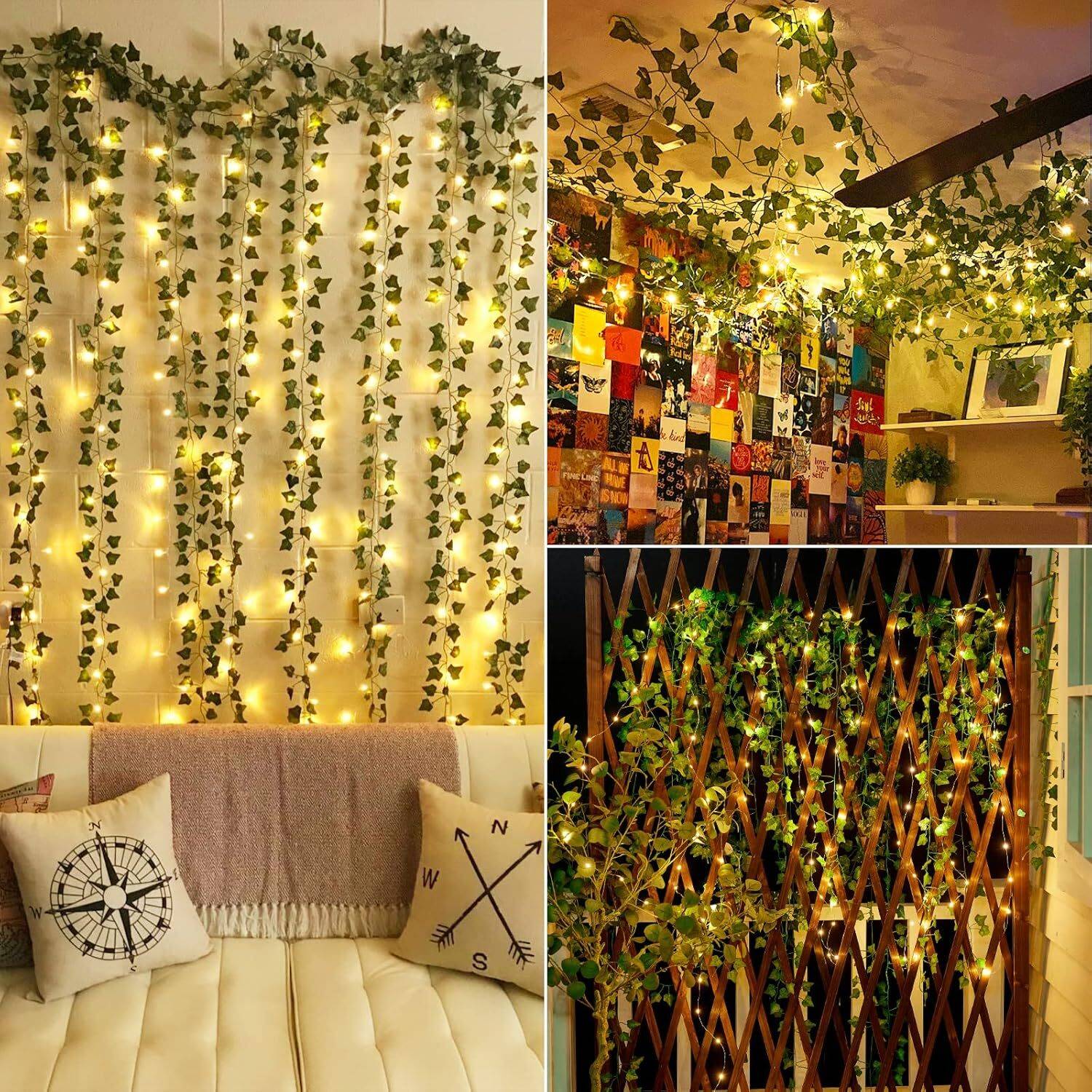 Zizatrendz 100 LEDs 10 m Yellow Steady Leaf Rice Lights (Pack of
