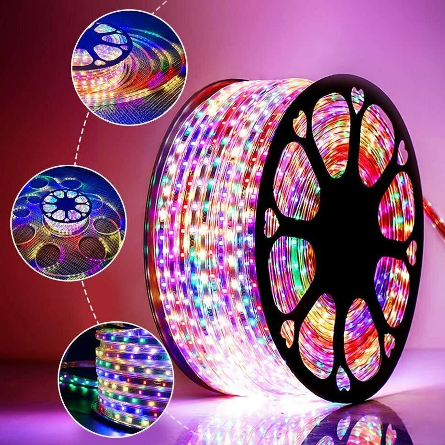 Image of SAVALIYA TECHNOLOGY 400 LEDs 5 m Multicolor Steady Strip Rice Lights (Pack of 1)