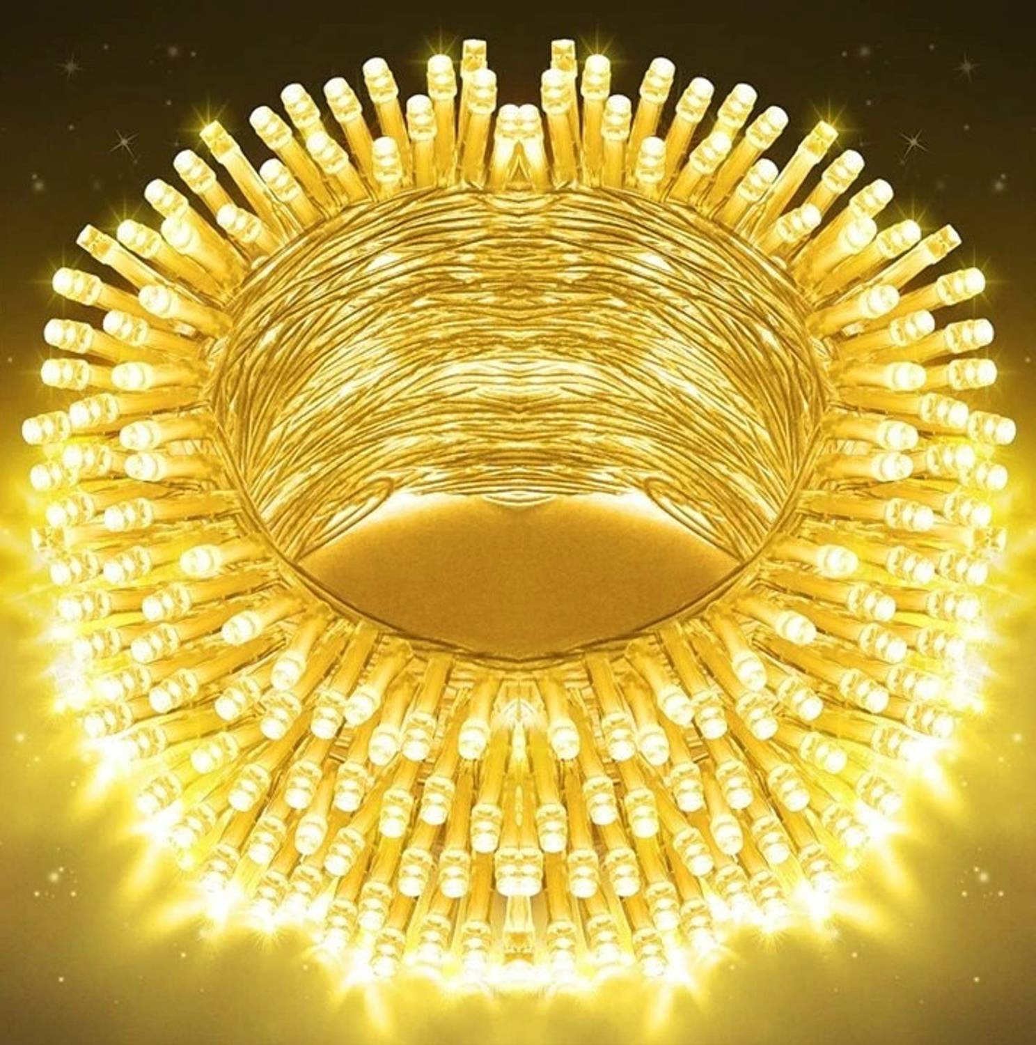 MPROW 40 LEDs 11 m Yellow Steady Bulb Rice Lights (Pack of 1)