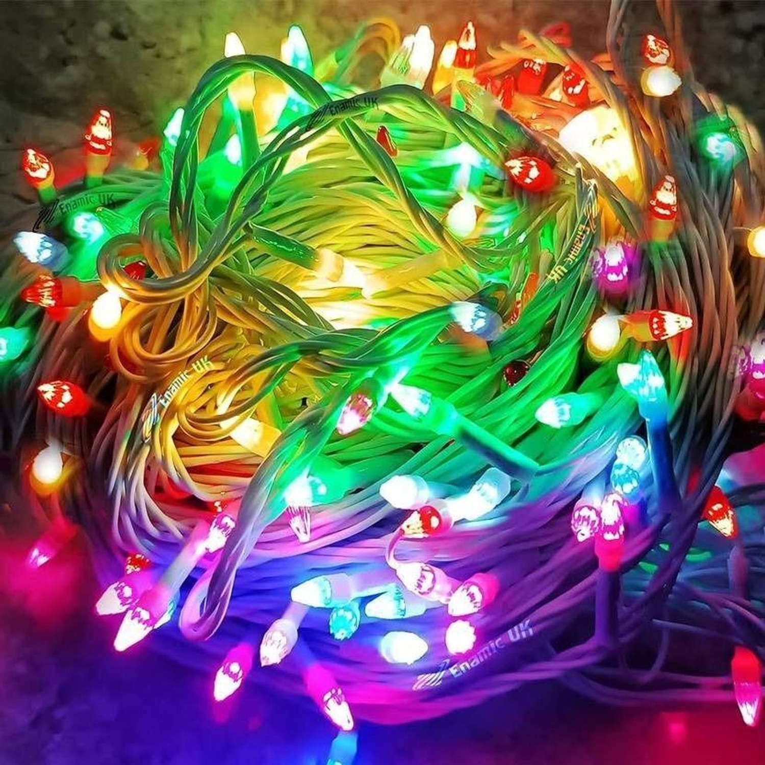Image of diwalilights 220 LEDs 50 m Multicolor Color Changing, Flickering, Steady String Rice Lights