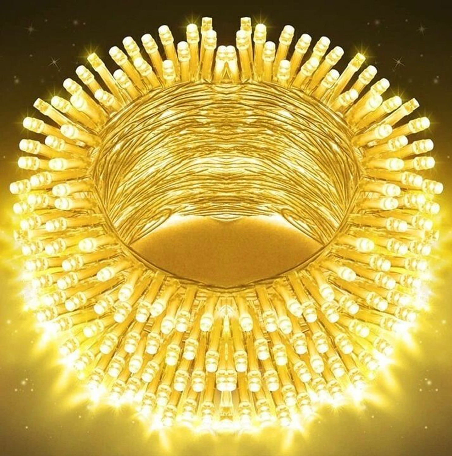 Image of MPROW 80 LEDs 25 m Yellow Steady String Rice Lights (Pack of 1)