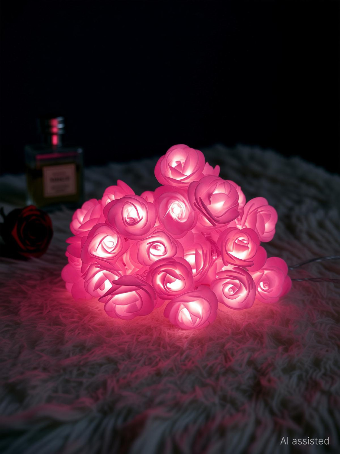 Image of NISCO 20 LEDs 4 m Pink Steady Flower Rice Lights
