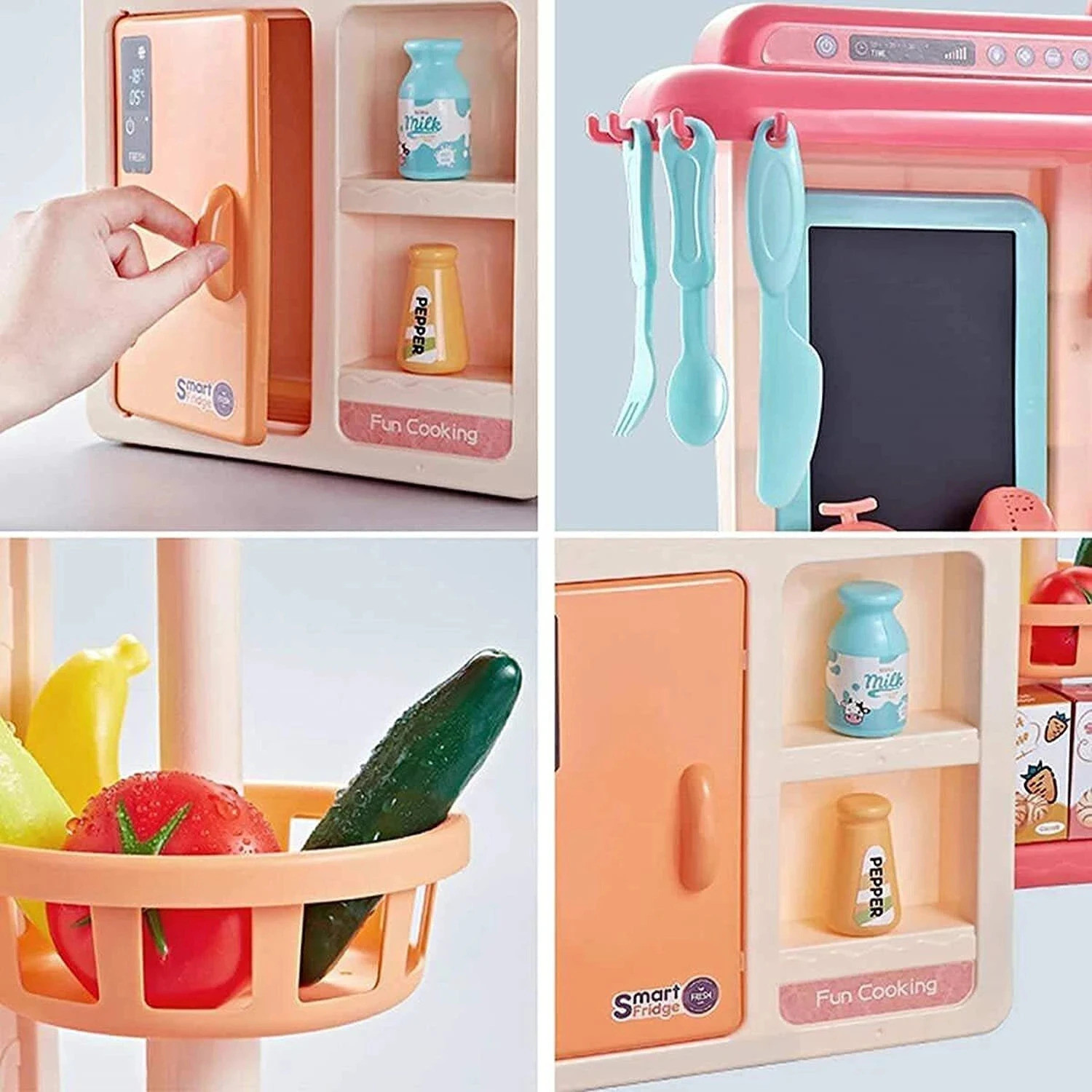 Image of NAMANSHUTEX Modern Kitchen Set Toys with 42 Pcs Lights & Sounds