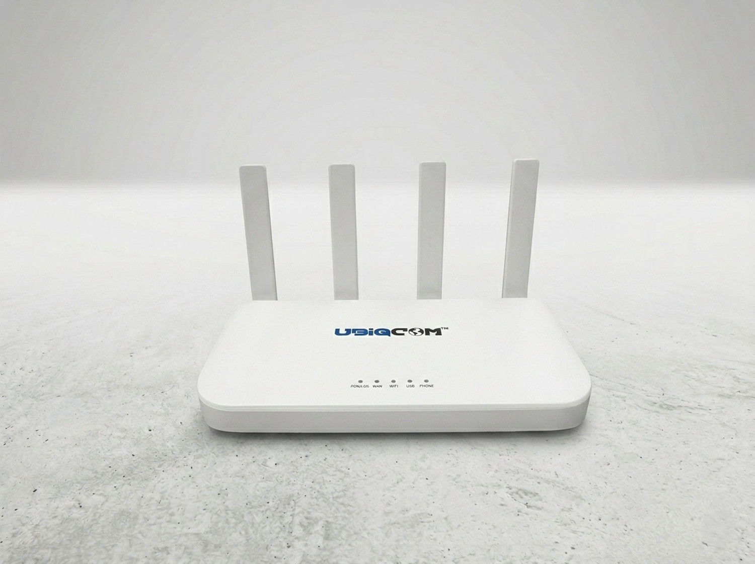 Image of UBIQCOM WIFI-6 UB6041 GVWD FTTH XPON, 4GE+1POTS+WIFI 6 +AX1500+USB 3.0 Mesh Router 2.4 GHz, 5 GHz 1800 Mbps Wifi Speed Dual Band External Antenna ADSL (Telephone), Access Point Mode, Both (Ethernet and ADSL), Ethernet (Cable Broadband), ADSL (Telephone)