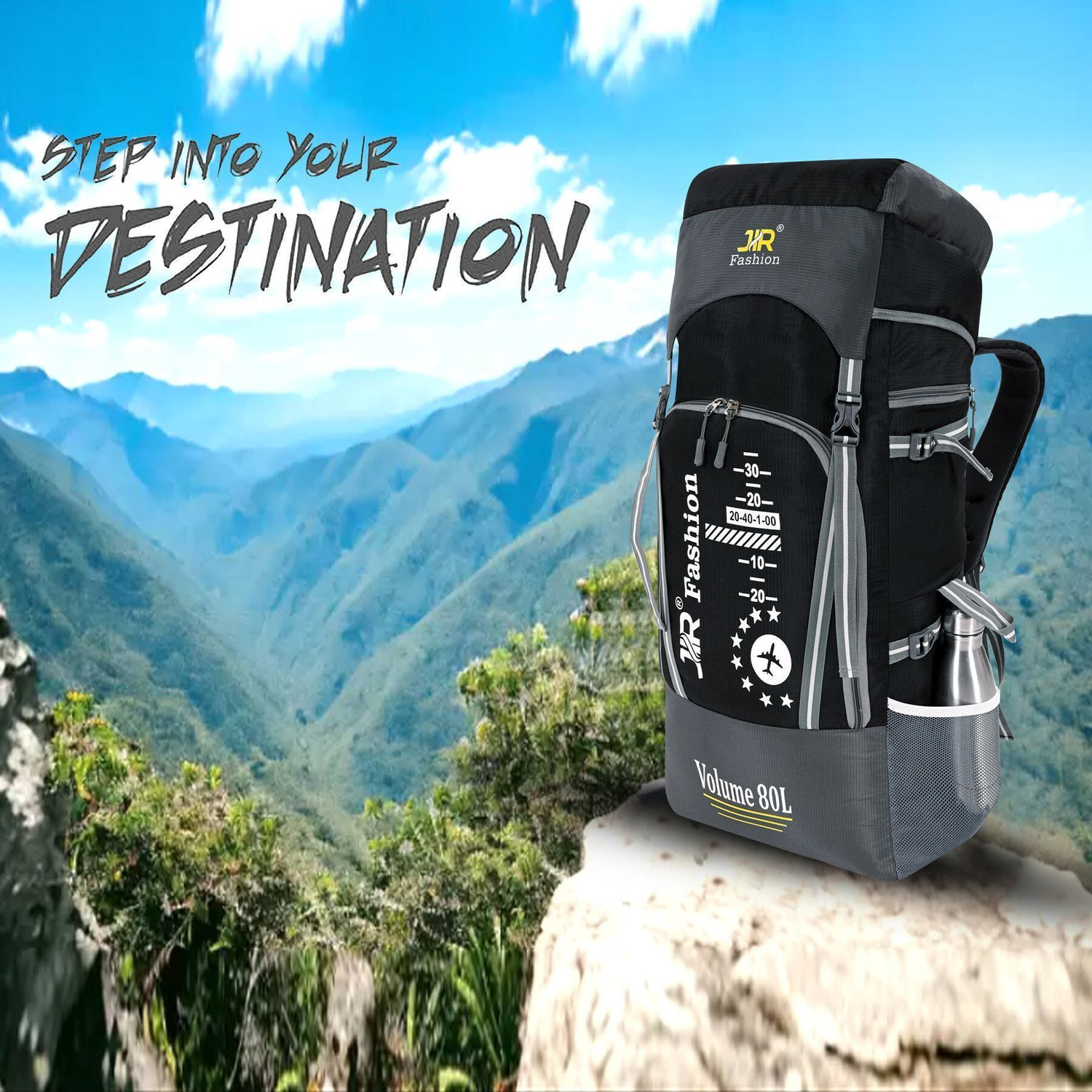 Image of JIRFASHION Adventure Series Hiking /Camping /Travel Bag Touris Bag Rucksack - 80 L