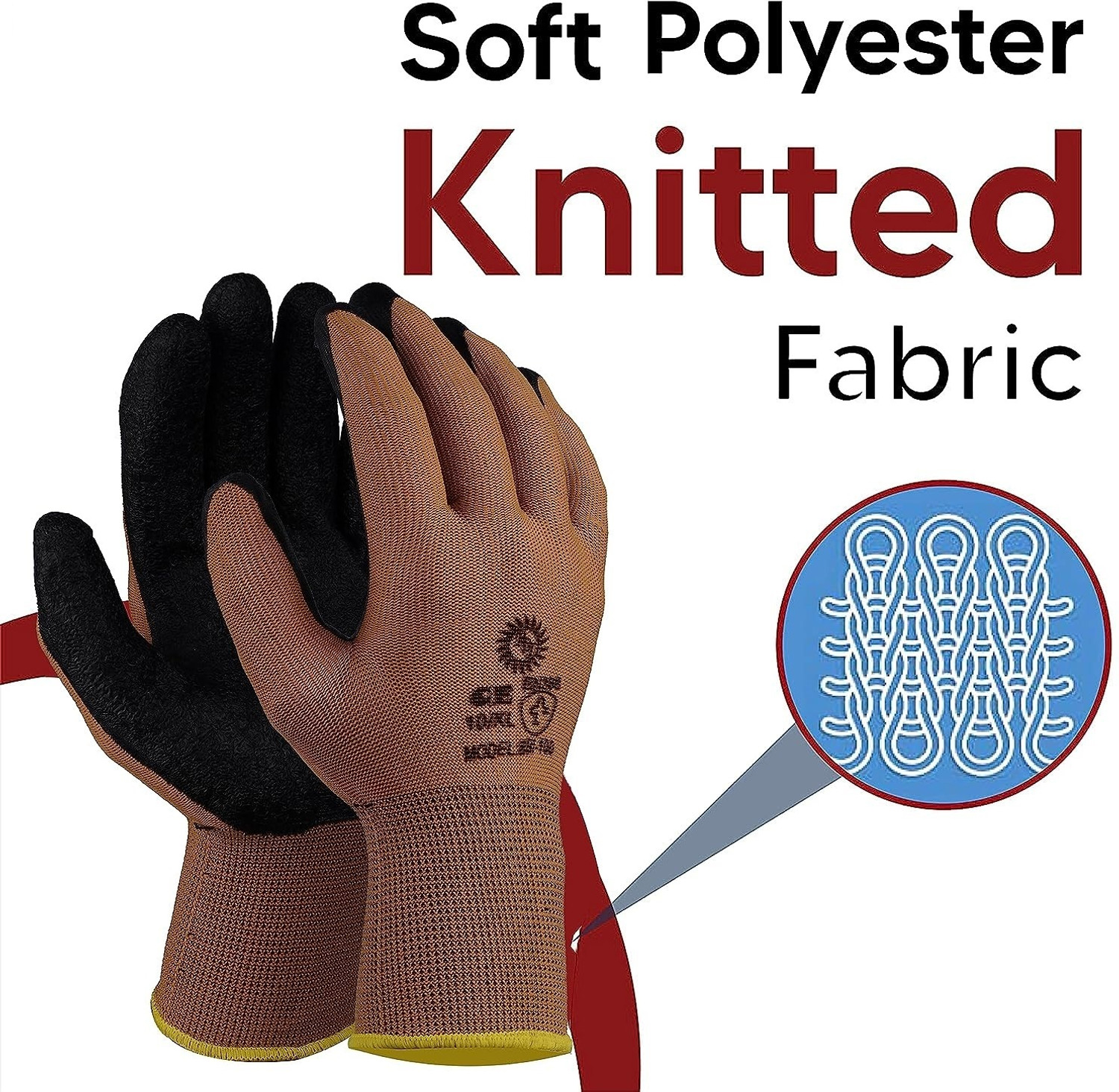 Image of RBGIIT Washable Reusable Cut Proof Nitrile Cotton Cleaning Gloves for Unisex Y39 Wet and Dry Glove Set