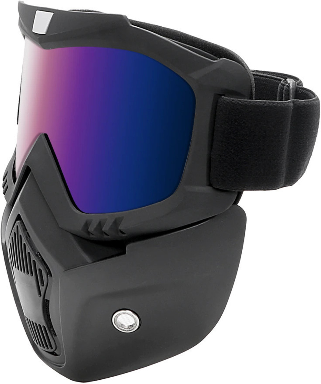 Image of KGMZONE Bike Riding Face Mask, Face Shield Motorcycle Goggles Motorcycle Goggles Rainbow Motorcycle Detachable Goggle Bicycles goggles Windproof Face Helmet Mask Blowtorch Safety Goggle (Free-size)