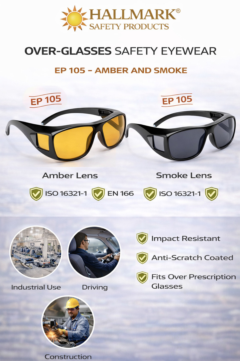 Image of Vaishvi Wrap-around, Round, Wayfarer Sunglasses