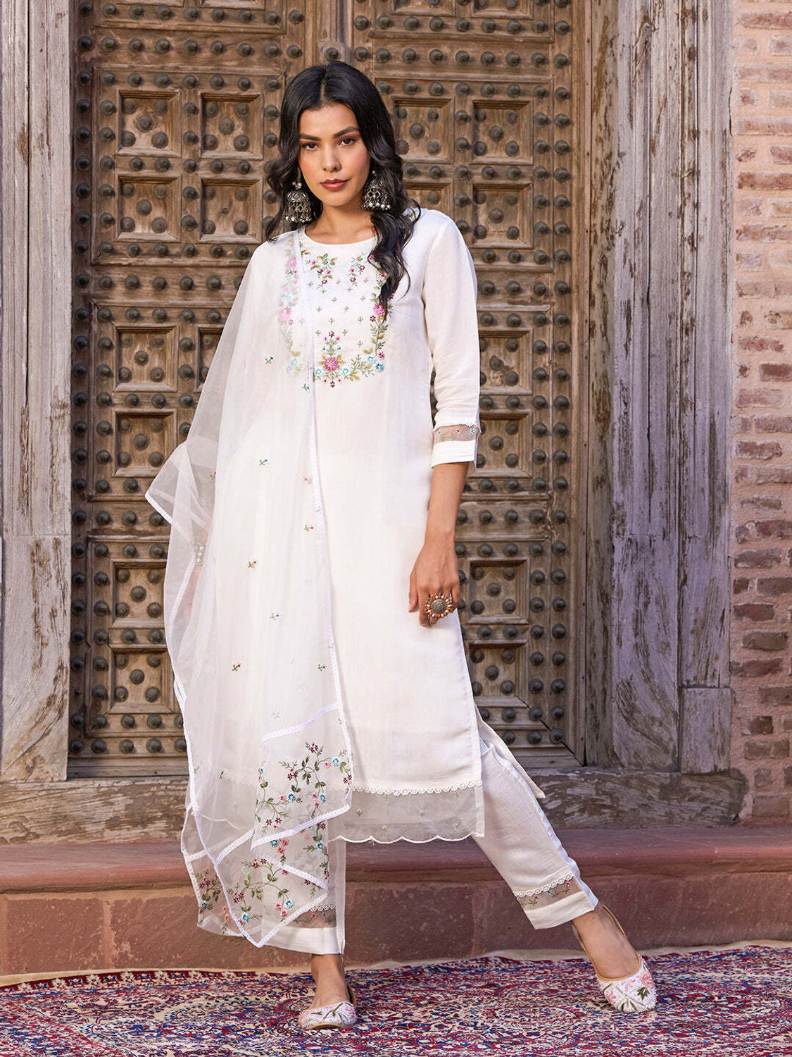 Image of THE52 Women Kurta Pant Dupatta Set