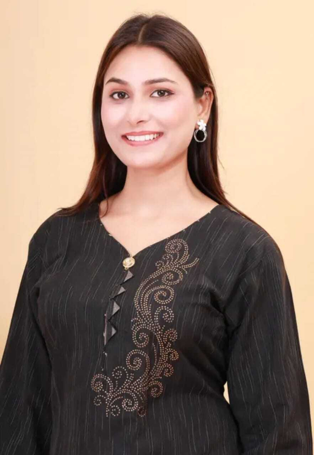 Image of FABRIC FETCHTEXTILES Fashion Striped Kurta, Trouser /Pant & Dupatta Set
