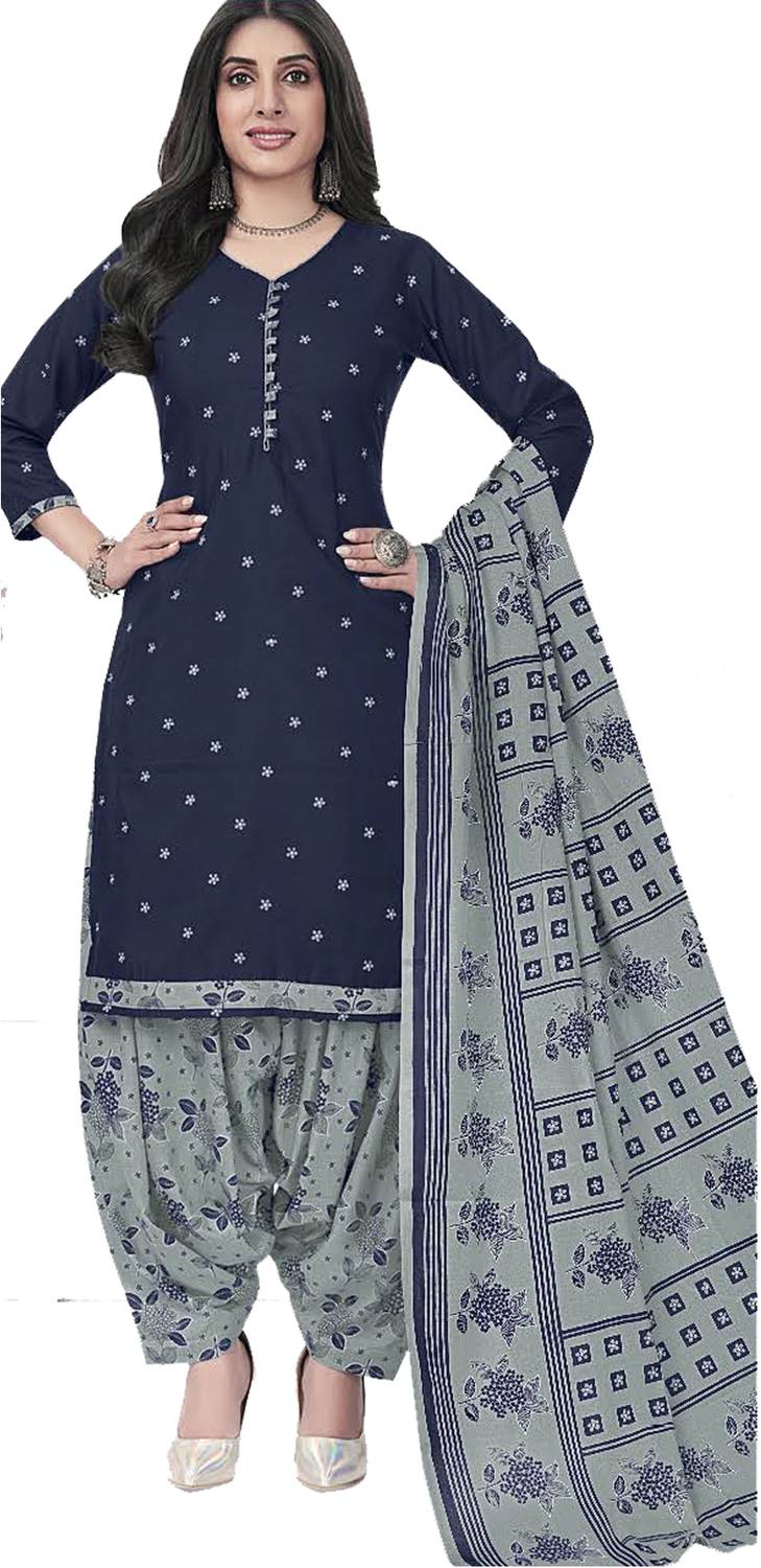 amozo Printed Kurta, Patiala & Dupatta Set