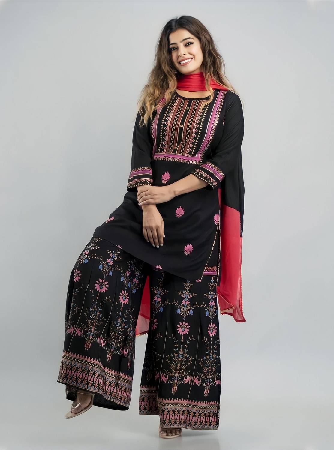 badodiya's Women Kurta Sharara Dupatta Set