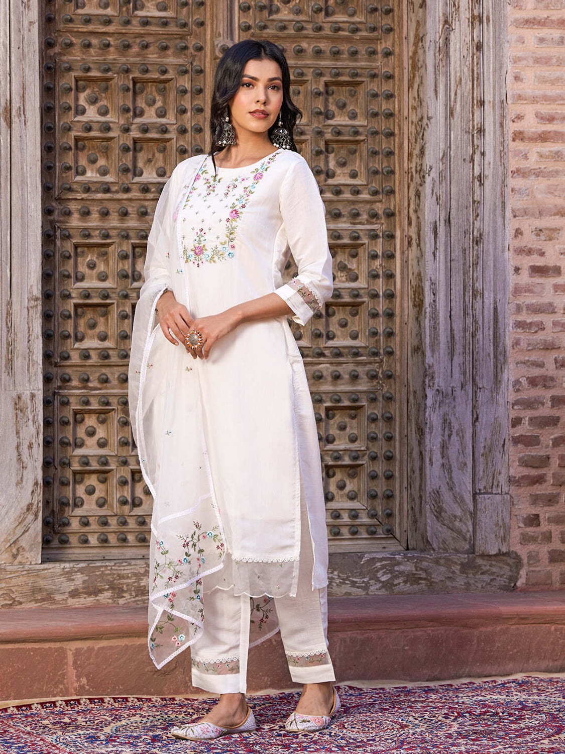 Image of THE52 Women Kurta Pant Dupatta Set