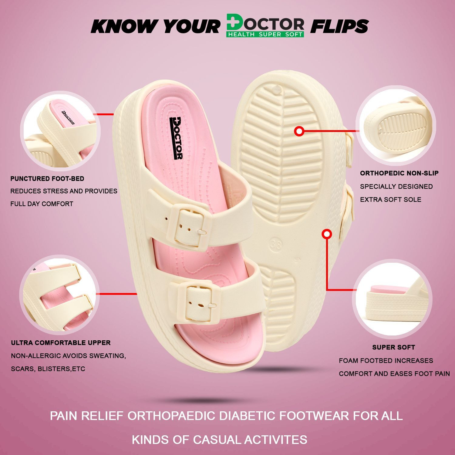 Image of Doctor Health Super Soft Women Newly Launch|Classic Soft|Cushion|Comfortable|Premium|Sty Women Clogs