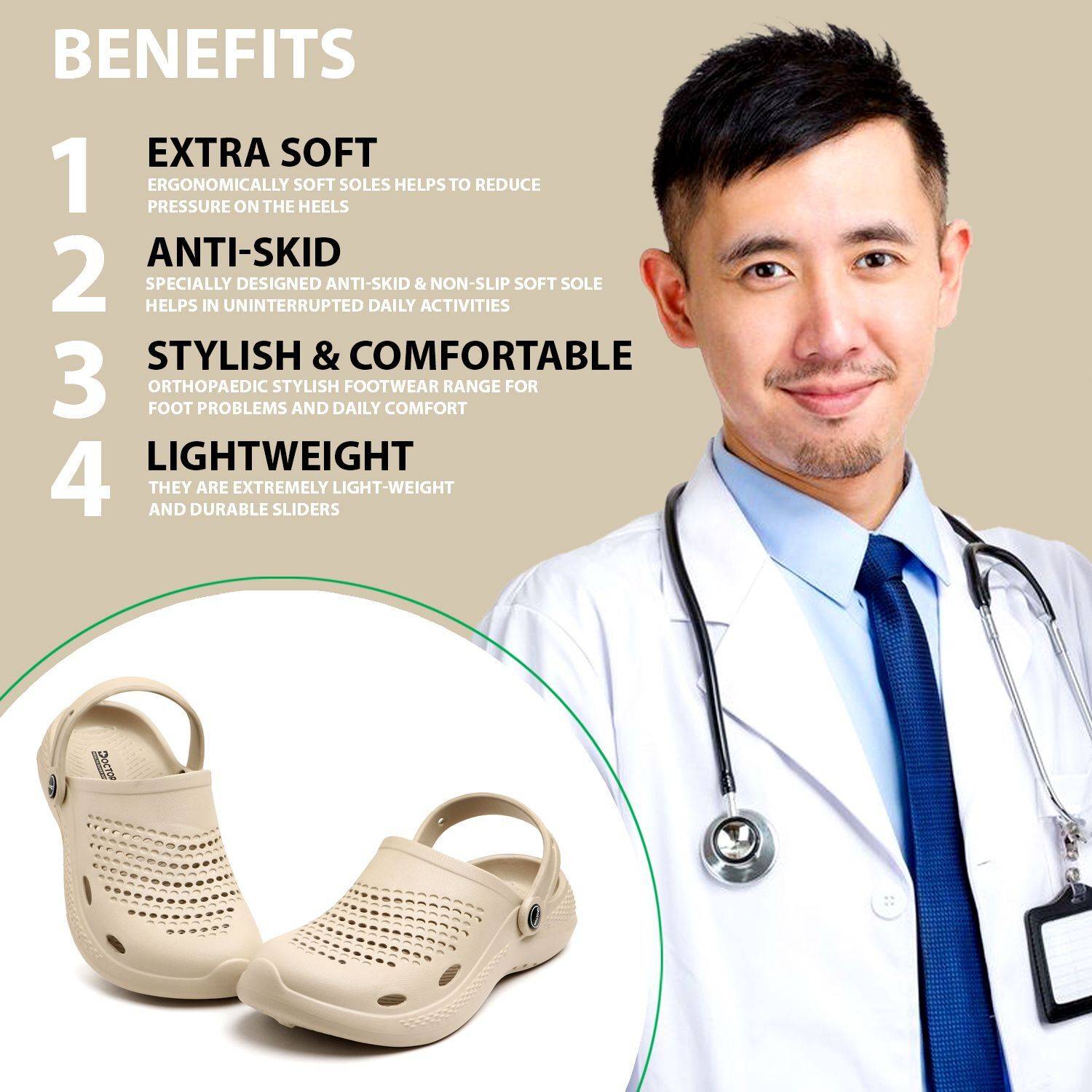 Doctor Health Super Soft Men Clogs Orthopedic - Image 5