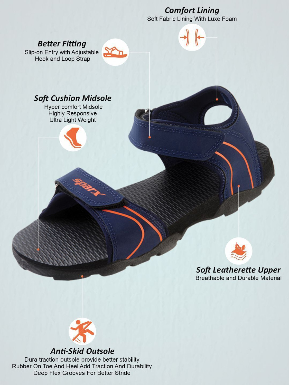 Image of Sparx SS 703 Men Sports Sandals