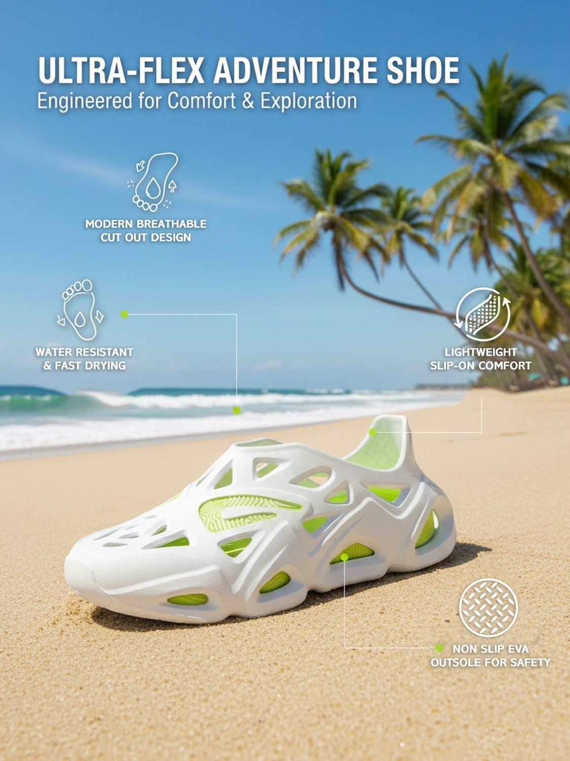 Image of Impakto Super Future Clogs, Lightweight EVA Waterproof Slip-Ons Mules Men Clogs