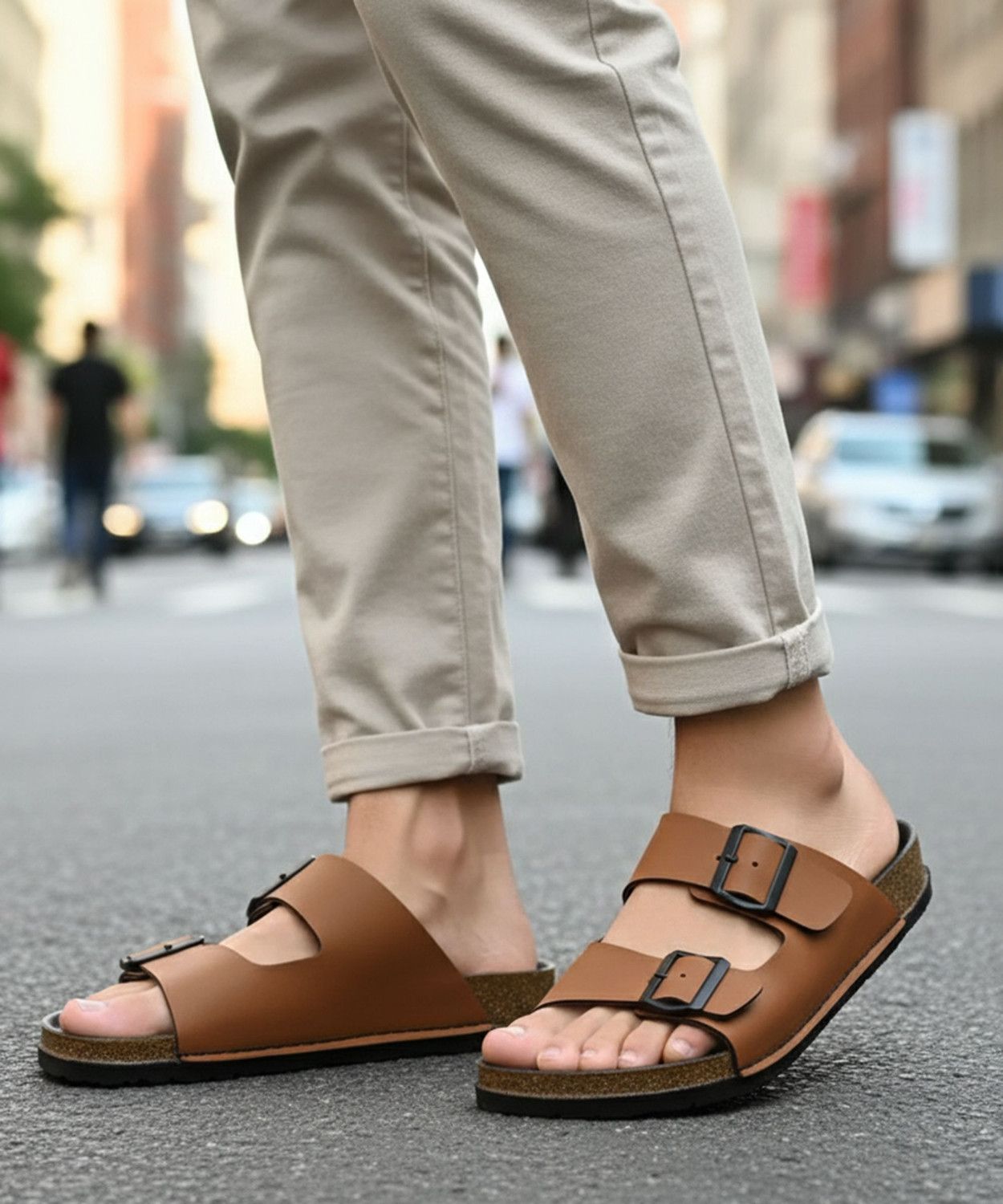 Image of Nextstyle Men Tan Sandals
