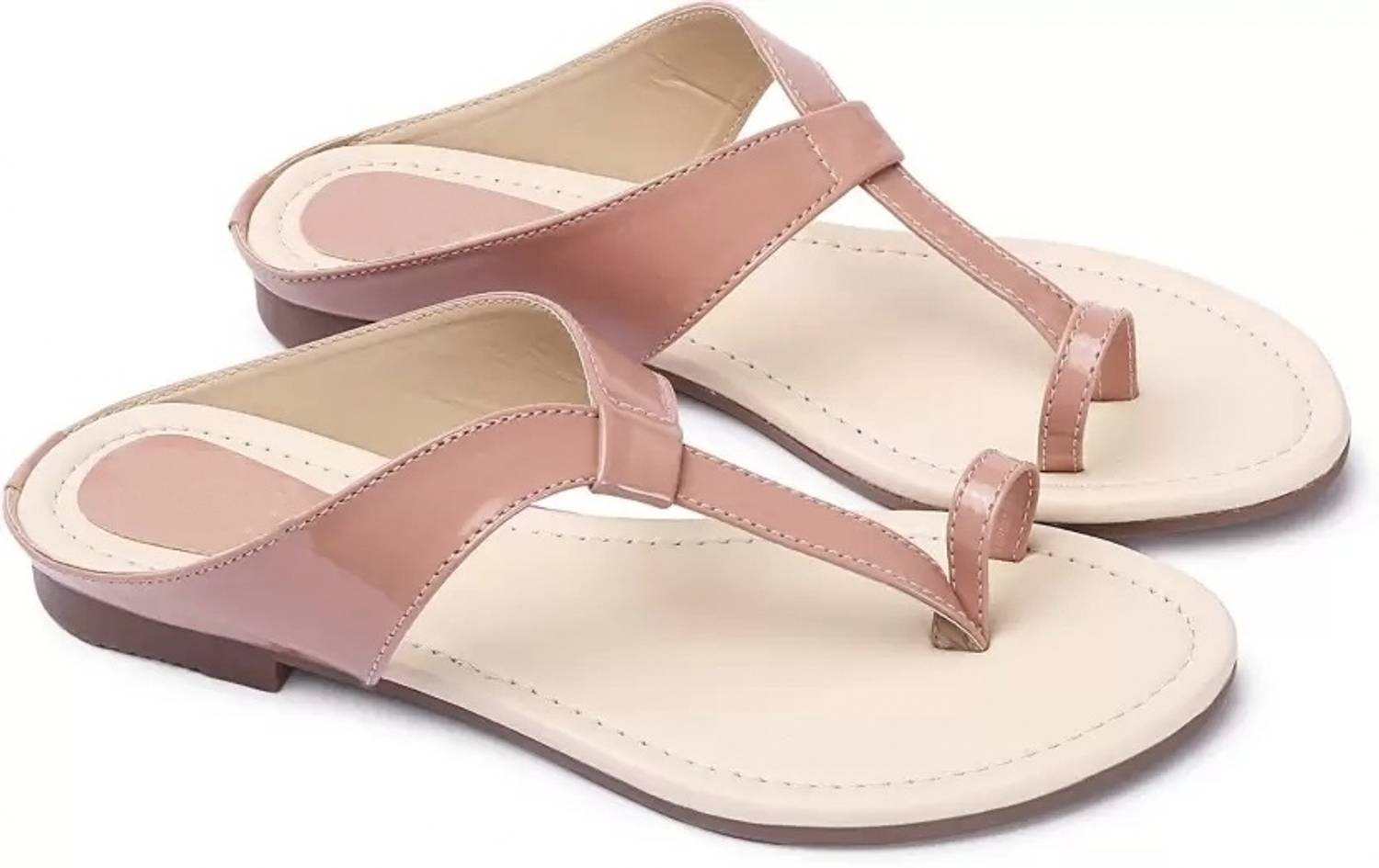 The SLR Women Flats Sandal (Beige , 5)