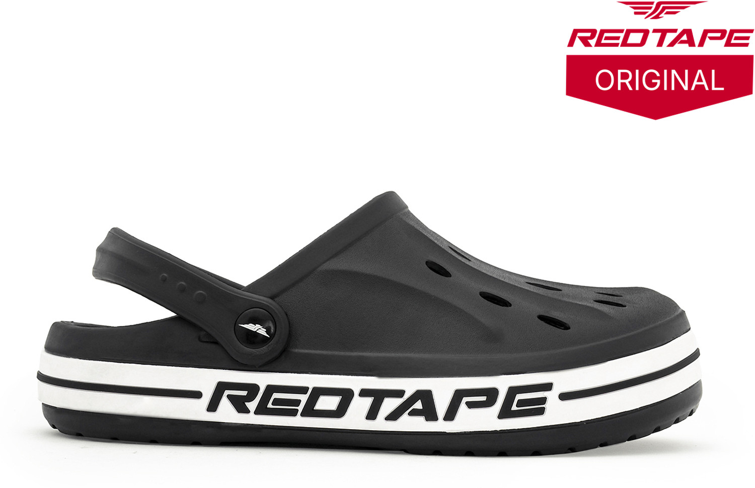 Image of Red Tape Men Black Clogs