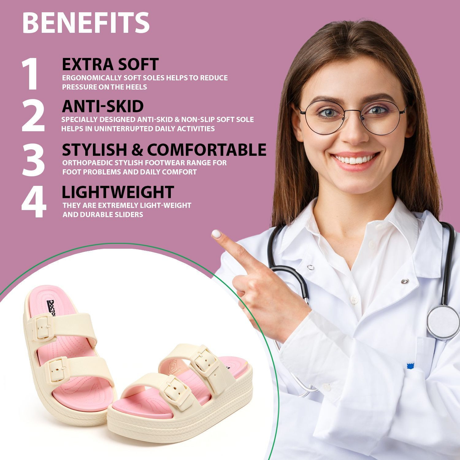 Image of Doctor Health Super Soft Women Newly Launch|Classic Soft|Cushion|Comfortable|Premium|Sty Women Clogs