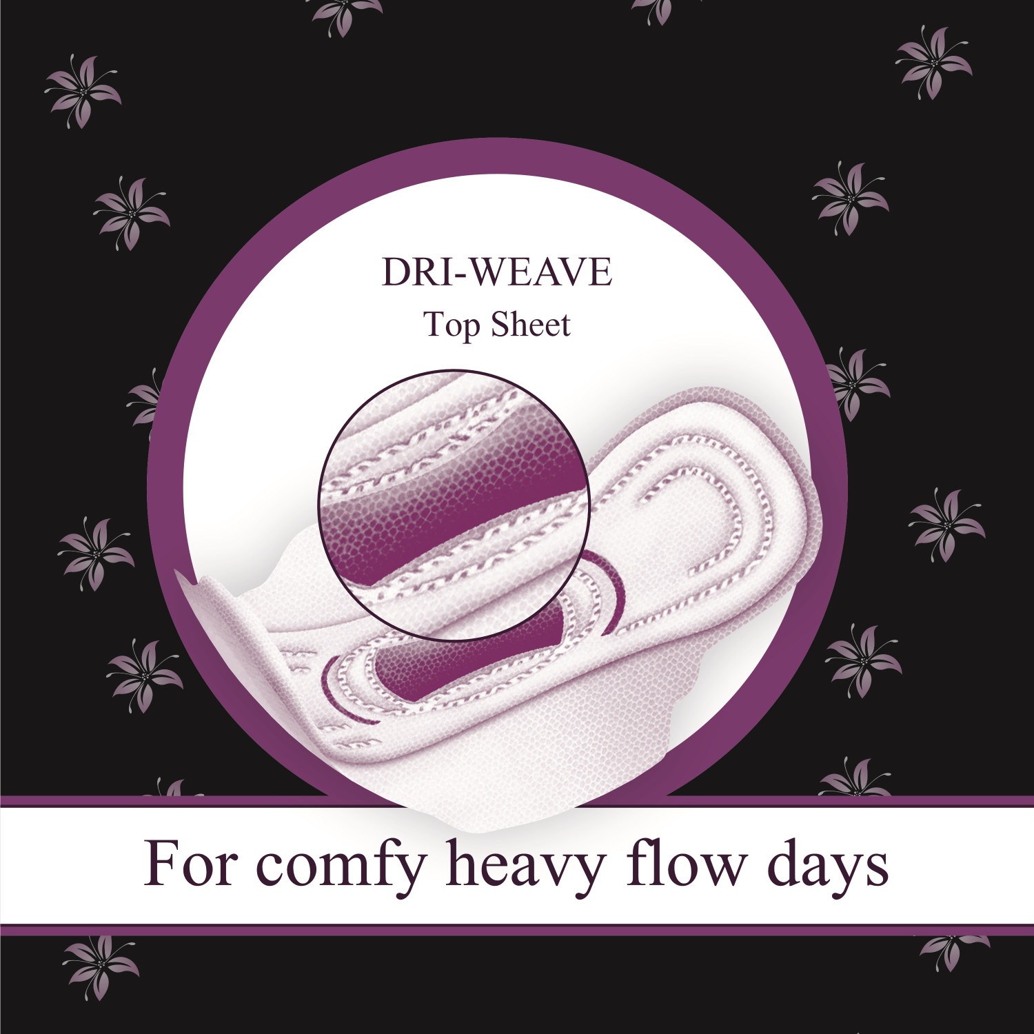 Image of soft & secure Period Care Drynet Pad For Heavy Flow Size XXL Jumbo Pack Of 1 (40 Pads) Sanitary Pad