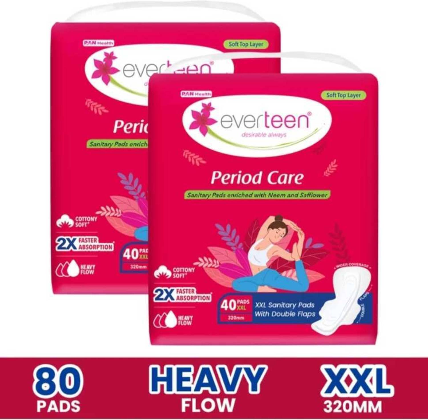 Extra Comfort everteen xxl Sanitary Pad (Pack of 80)