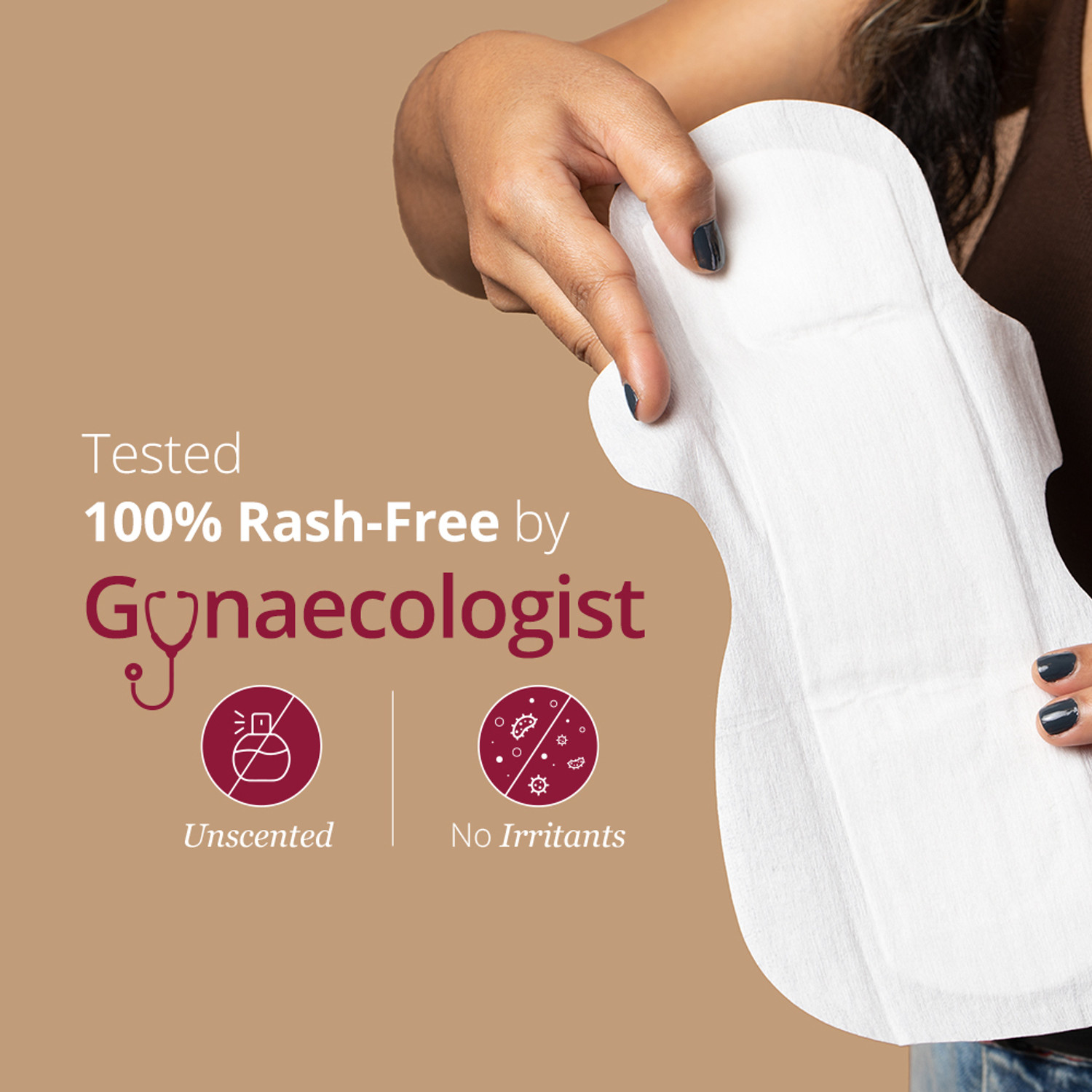 Image of Carmesi Sensitive - Sanitary Pads for Rash-Free Periods (10 XL) Sanitary Pad