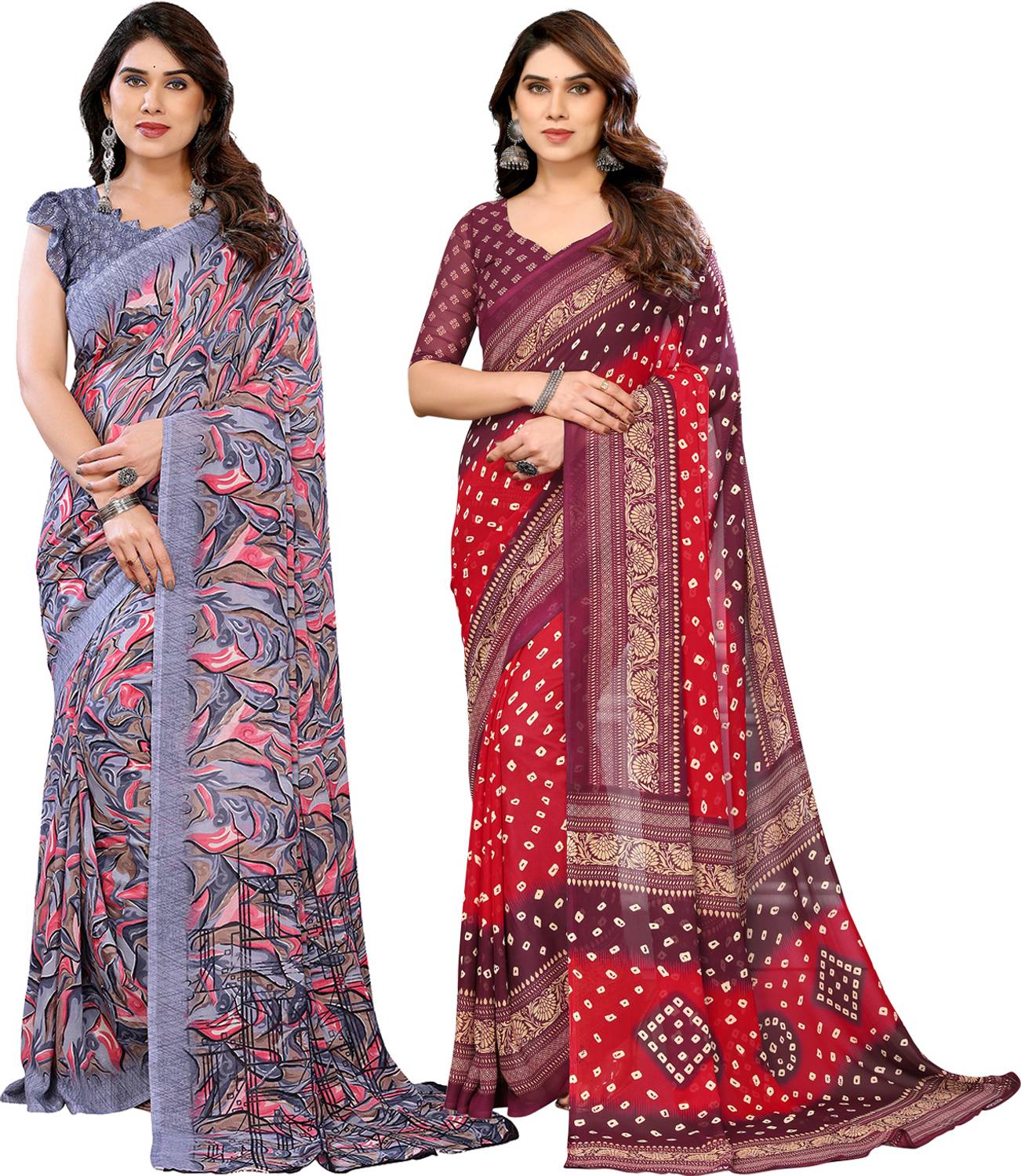 Anand Sarees Printed Daily Wear Georgette Saree