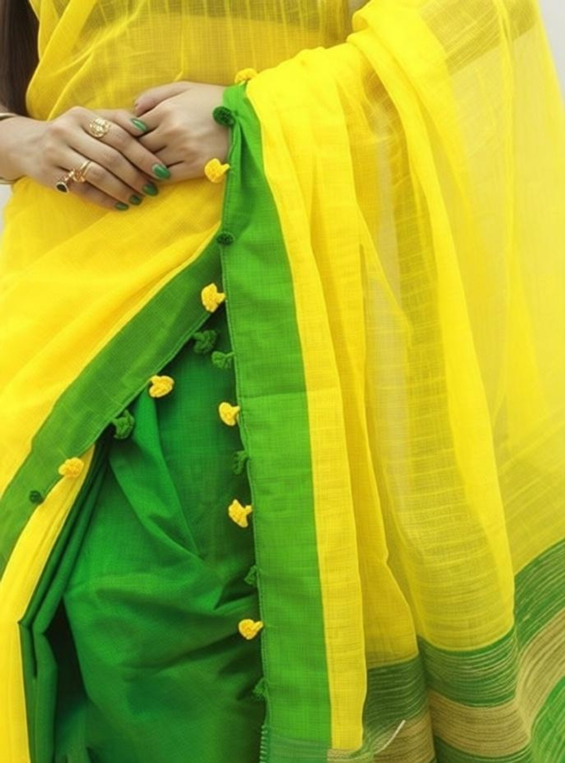 Image of chhanda handloom sarees Bollywood Cotton Silk Saree with Unstitched Blouse