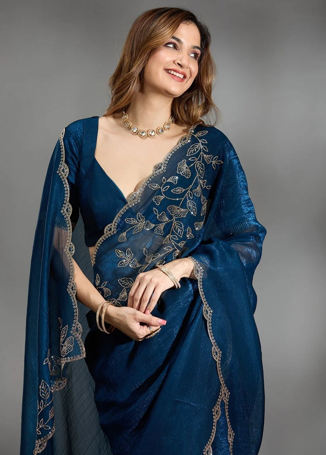Image of Labheshwari Embellished Bollywood Chiffon Saree