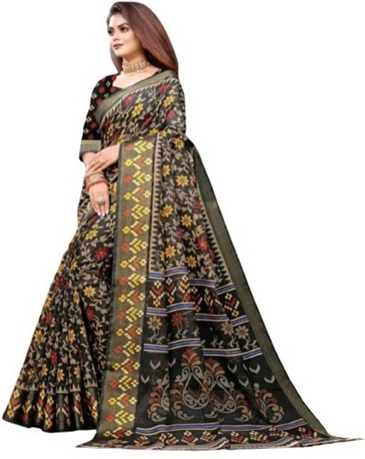 Adrika Printed Daily Wear Cotton Silk Saree