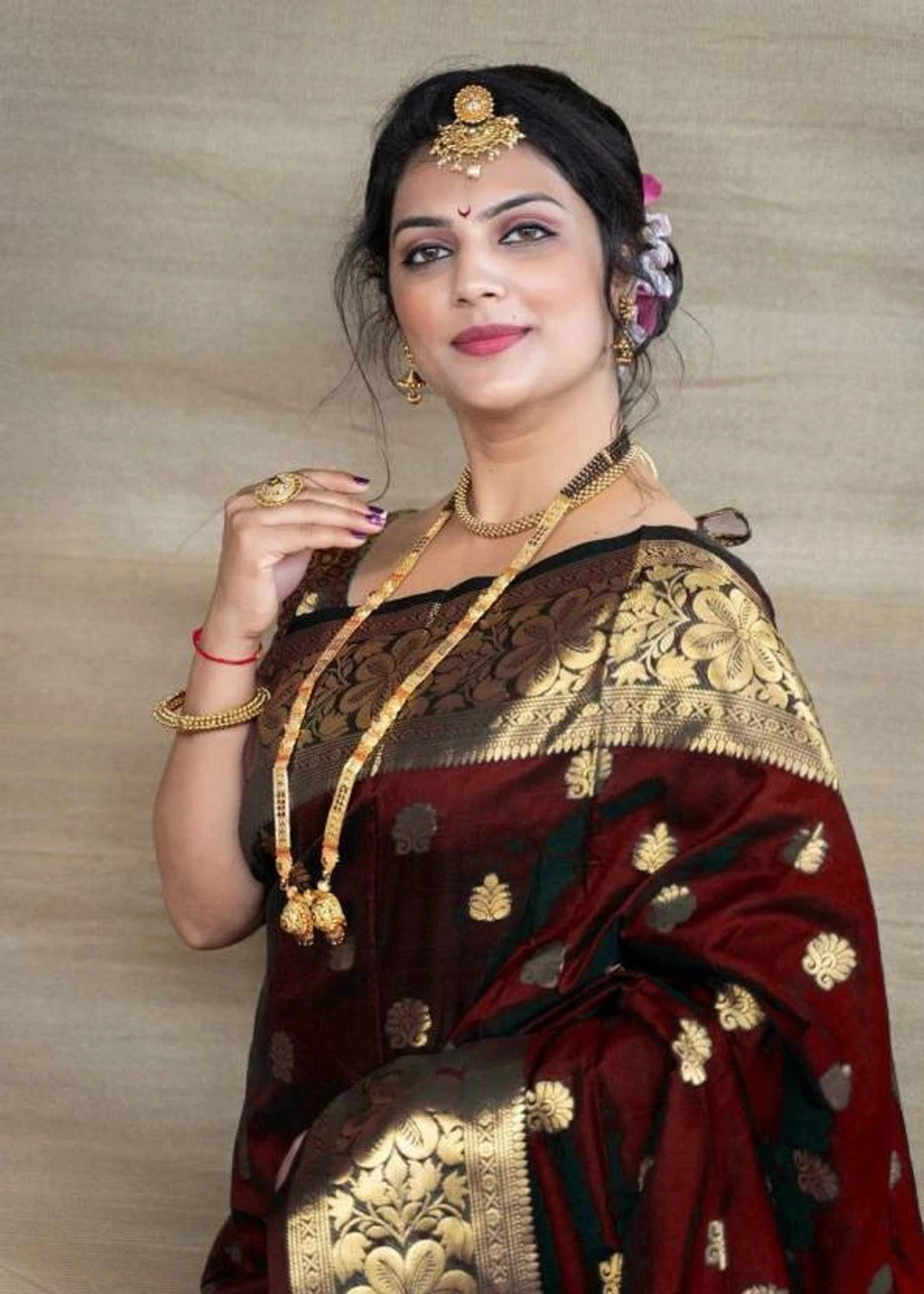 Image of Doroly Woven Kanjivaram Pure Silk Saree