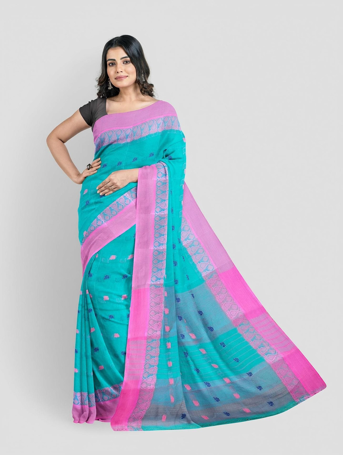Image of Aishani tant saree ghar Printed Tant Pure Cotton Saree