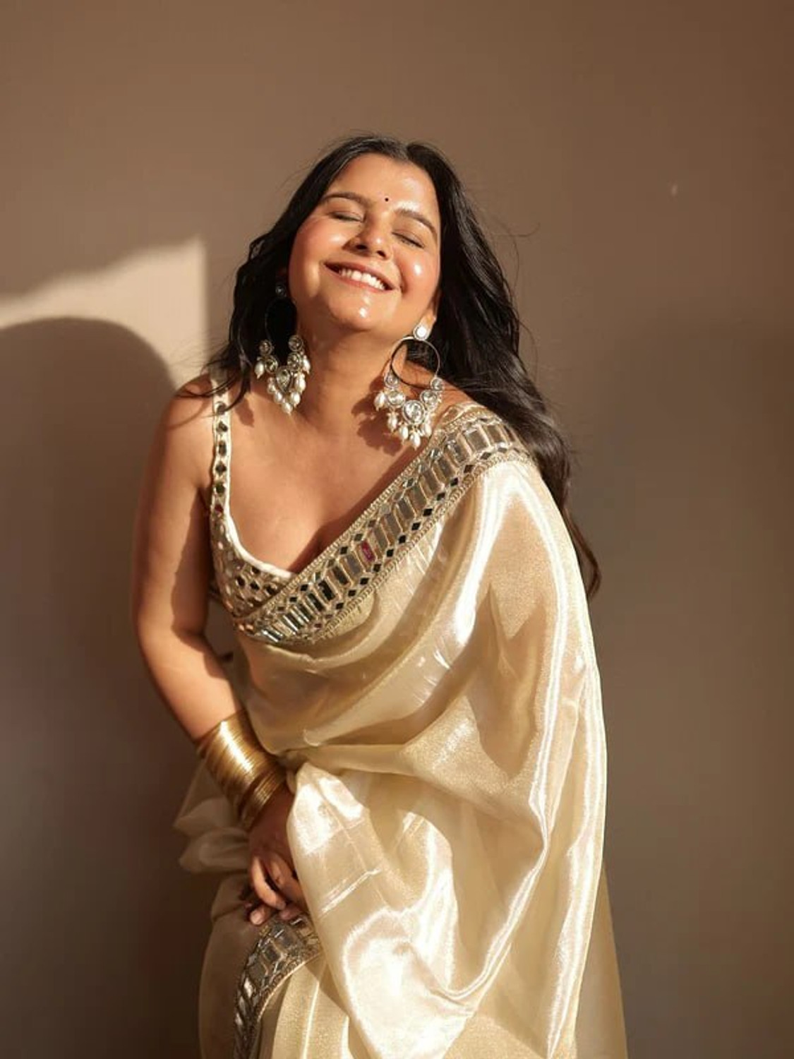 Image of Mortile Designer Studio Embroidered Bhagalpuri Georgette Saree